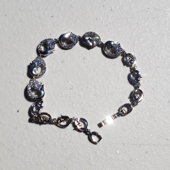 Silver Faux Diamond Bracelet - Picture 3 of 3
